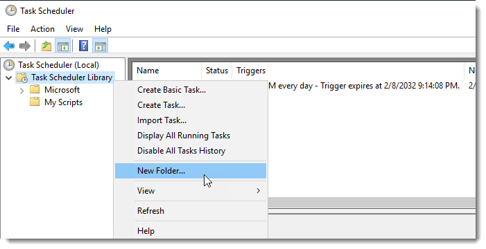 Task Scheduler New Folder Task Scheduler New Folder