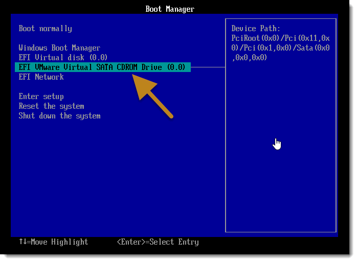 VMware - VM Boot Manager - Boot from CD-ROM VMware - VM Boot Manager - Boot from CD-ROM