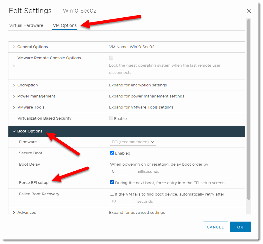 Force EFI Setup or Bios Setup Force EFI Setup or Bios Setup