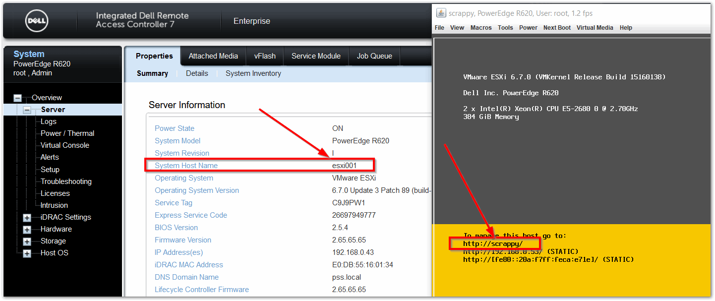 Dell EMC PowerEdge servers are not reporting VMware ESXi 6.5 or 6.7 System Host Name Dell EMC PowerEdge servers are not reporting VMware ESXi 6.5 or 6.7 System Host Name
