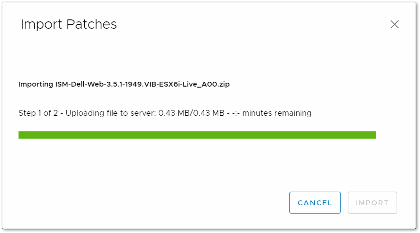 Upload Dell iSM via VMware Update Manager Upload Dell iSM via VMware Update Manager