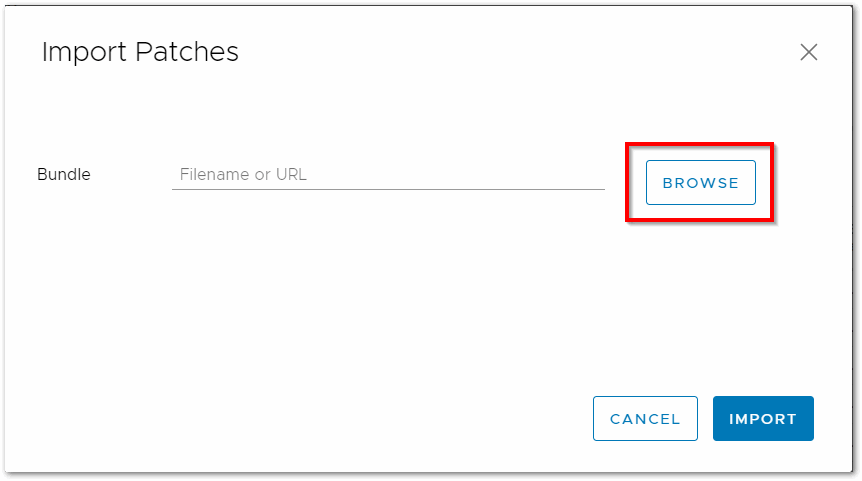 VMware update manager - browse for file VMware update manager - browse for file